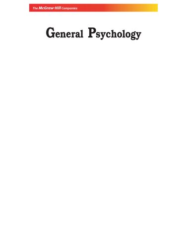 General Psychology Amit Abraham
