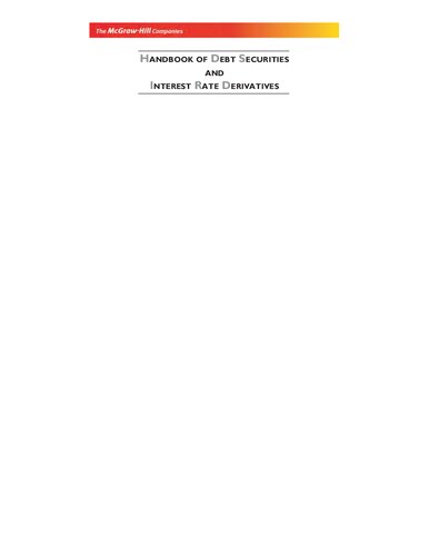 Handbook Of Debt Securities And Interest Rate Derivatives A V Rajwade
