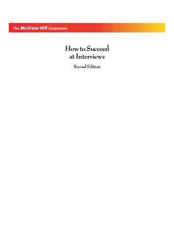 How To Succeed At Interviews 2nd Edition Sudhir Andrews