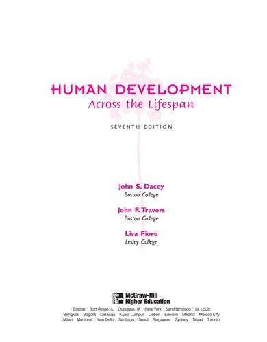 Human Development Across The Lifespan 7th Edition John Dacey