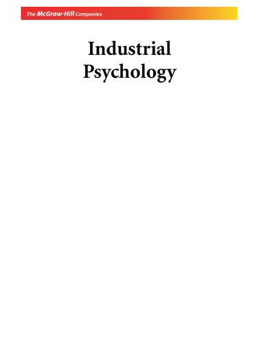 Industrial Psychology Singh