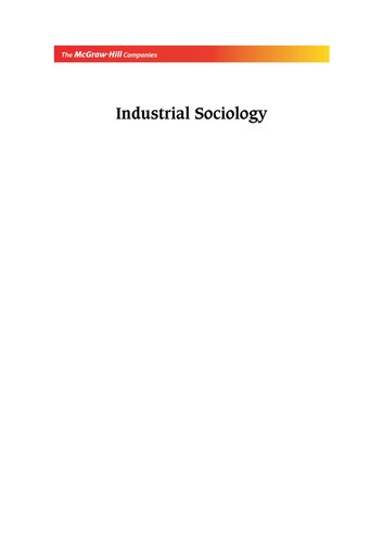 Industrial Sociology 1st Edition Narendar Singh