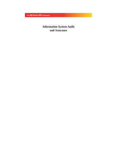 Information System Audit And Assurance D P Dube Ved Prakash Gulati