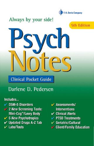 Psych Notes Clinical Pocket Guide 5th Edition 5th Edition Darlene D Pedersen