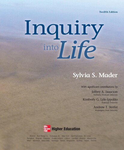 Inquiry Into Life 12th Edition Sylvia S Mader