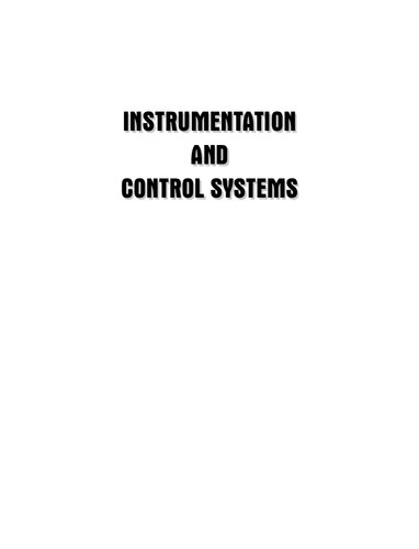 Instrumentation And Control Systems Reddy