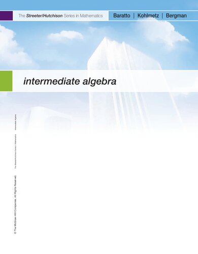 Intermediate Algebra Stefan Baratto