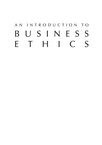 An Introduction To Business Ethics 4th Edition Joseph Desjardins