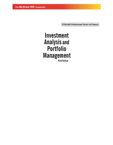 Investment Analysis And Portfolio Management 3rd Edition Prasanna Chandra