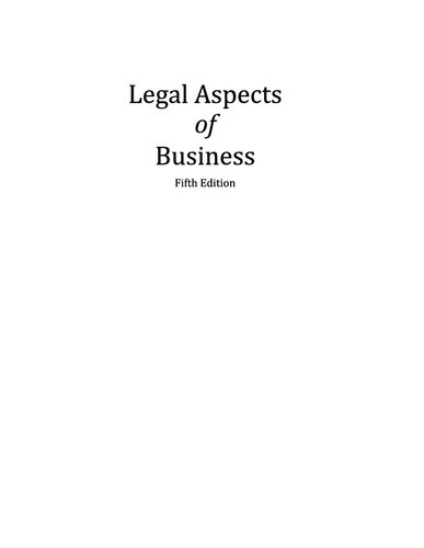 Legal Aspects Of Business 5th Edition Akhileshwar Pathak