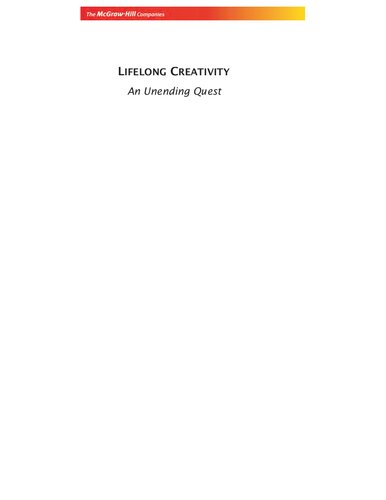 Lifelong Creativity An Unending Quest Pradip N Kandwalla