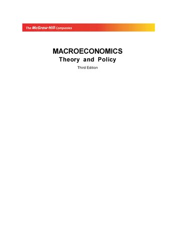 Macroeconomics Theory And Policy 3rd Edition Dn Dwivedi