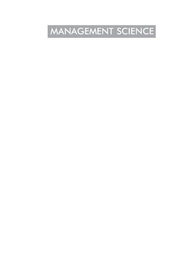 Management Science 2nd Edition A Ramachandra Aryasri
