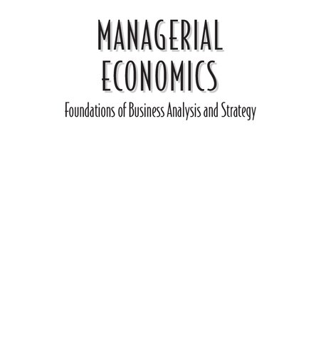 Managerial Economics 10th Edition Christopher Thomas S Charles Maurice
