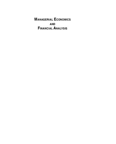 Managerial Economics And Financial Analysisjntuk A R Aryasri