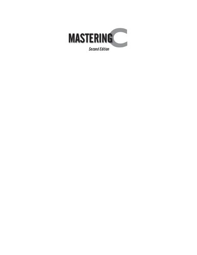 Mastering C 2nd Edition Venugopal