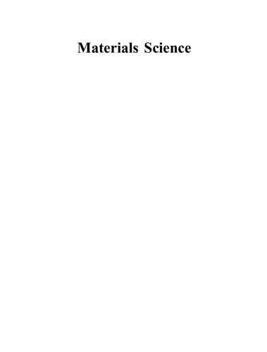 Materials Science Rajendran