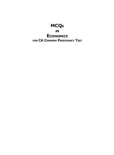 Mcqs In Economics For Cacpt Dr Deepashree