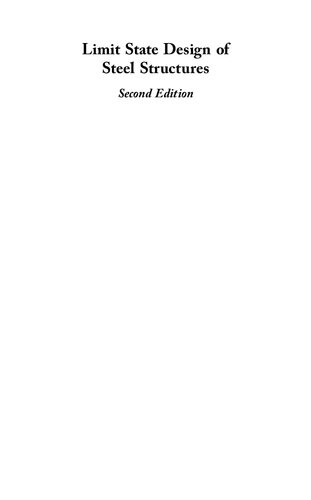 Limit State Design Of Steel Structures 2nd Edition Duggal