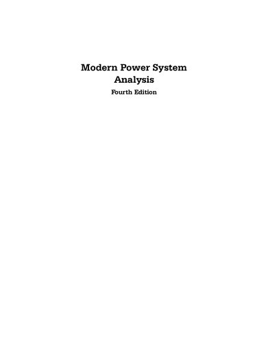 Modern Power System Analysis Kothari