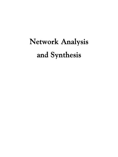 Network Analysis And Synthesis Ghosh And A Chakraborty