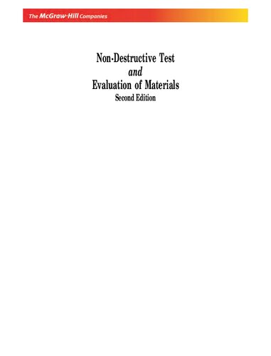 Ndt And Evaluation Of Materials 2nd Edition C G K Nair