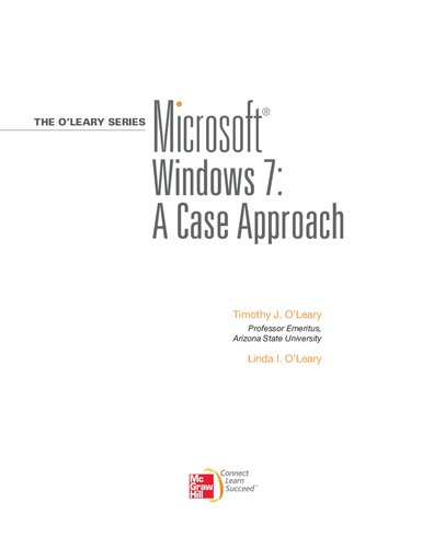 The Oleary Series Microsoft Windows 7 1st Edition Linda Oleary