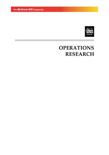 Operations Research P Sankara Iyer