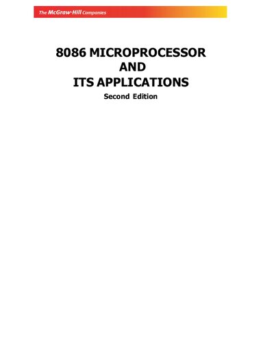 8086 Microprocessors And Its Applications A Nagoor Kani