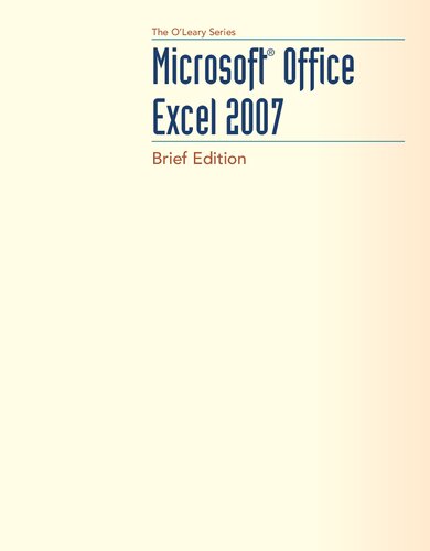 Microsoft Office Excel 2007 Brief Brief Linda Oleary