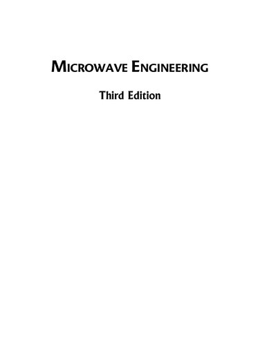 Microwave Engineering 3rd Edition Annapurna Das Sisir K Das