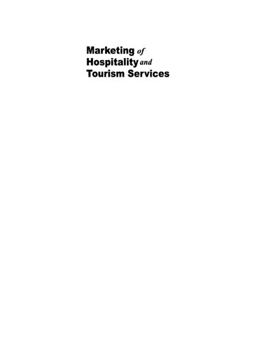 Marketing For Hospitality And Tourism Services Kumar
