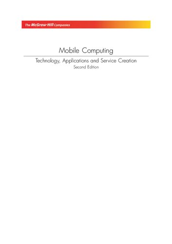 Mobile Computing Technology Applications And Service Creation 2nd Edition Hasan Et Al Talukder
