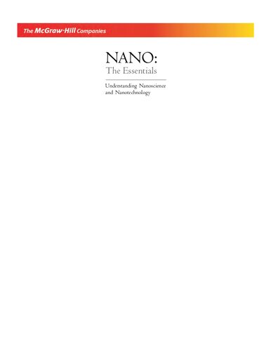 Nano The Essentials Understanding Nanoscience And Nanotechnology T Pradeep