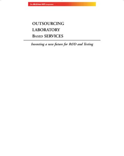 Outsourcing Laboratory Based Services Inventing A New Future For R D And Testing G Sudesh Kumar