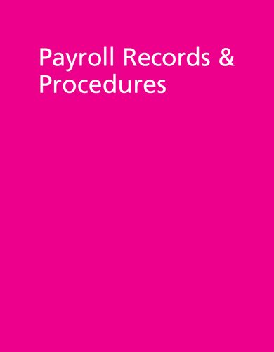 Payroll Records Procedures 5th Edition M David Haddock Sherry Cohen