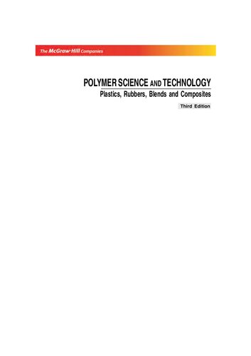 Polymer Science And Technology Plastics Rubber Blends And Composites 3rd Edition Dr Premamoy Ghosh