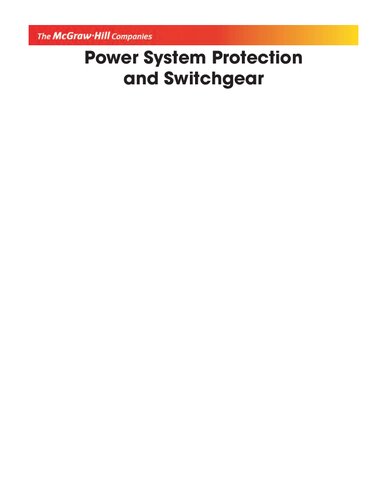 Power System Protection And Switchgear Bhuvanesh A Oza