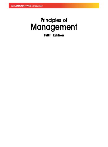 Principles Of Management 5th Edition Tripathi