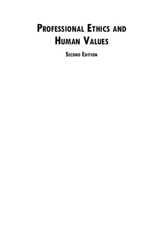 Professional Ethics And Human Values 2nd Edition D R Kiran