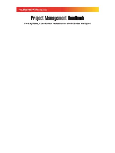 Project Management Handbook For Engineers Construction Professionals And Business Managers Uddesh Kohli