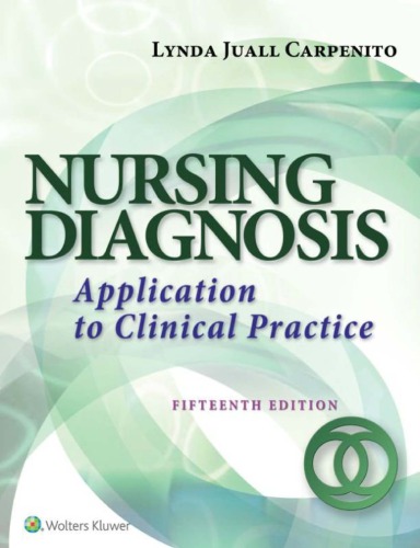 Nursing Diagnosis Application To Clinical Practice 15th Edition Lynda Juall Carpenito