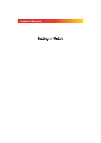 Testing Of Metals Alok Nayar