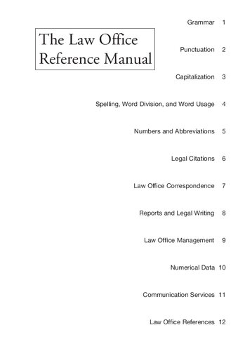The Law Office Reference Manual 2nd Edition Jo Ann Lee Marilyn L Satterwhite