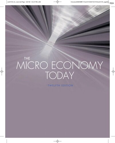 The Micro Economy Today 12th Edition Bradley Schiller