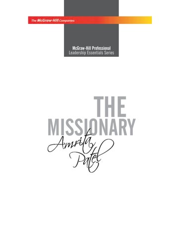The Missionary Amrita Patel Shrinivas Pandit