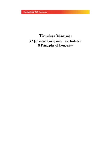 Timeless Ventures 32 Japanese Companies That Imbibed 8 Principles Of Longevity Haruo Funabashi