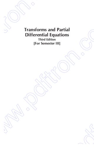 Transforms And Partial Differential Equations T Veerarajan
