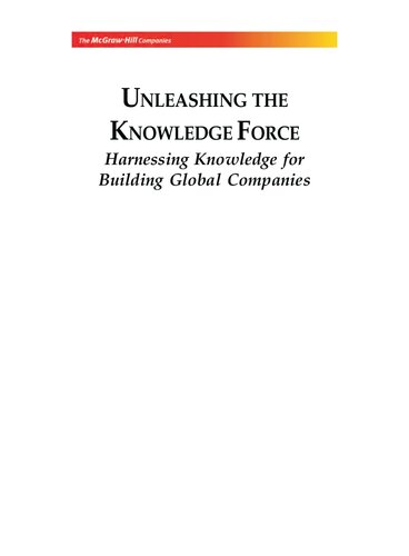 Unleashing The Knowledge Force Harnessing Knowledge For Building Global Companies Ganesh Natarajan Uma Ganesh