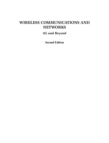 Wireless Communications And Networks 3g And Beyond 2nd Edition Iti Saha Misra